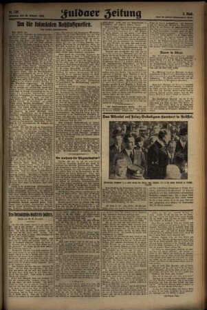 Dritte Ausgabe vom Samstag, den 26. Oktober 1929.
