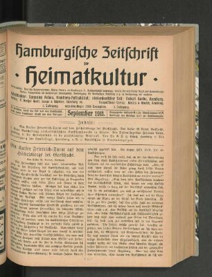3. Jahrgang. September 1911.