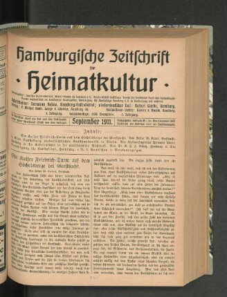 3. Jahrgang. September 1911.