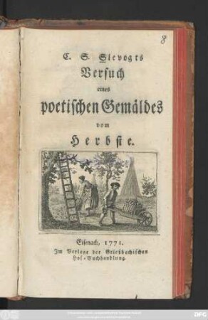 C. S. Slevogts Versuch eines poetischen Gemäldes vom Herbste
