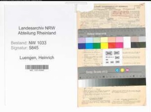 Entnazifizierung Heinrich Luengen , geb. 28.06.1881 (Schutzpolizist)