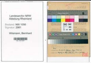 Entnazifizierung Bernhard Wilsmann , geb. 02.10.1907 (Landwirt)