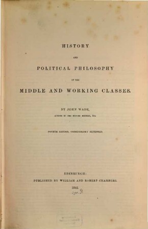 History and Political Philosophy of the Middle and Working Classes