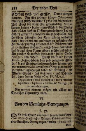 VI. Von den Gemüths-Bewegungen.