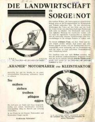 Die Landwirtschaft in Sorge und Not