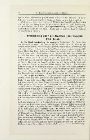 III. Brandenburg unter verschiedenen Fürstenhäusern (1324-1415)