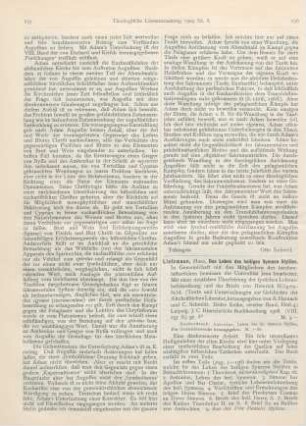 236-239 [Rezension] Lietzmann, Hans, Das Leben des heiligen Symeon Stylites