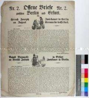 Satire auf die Verhandlungen und Verhaltensweisen der Abgeordneten im Erfurter Unionsparlament, das vom 20.03. bis 29.04.1850 tagte