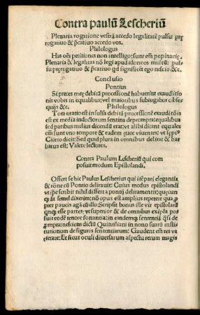 Contra Paulum Lescherium qui composuit modum Epistolandi.