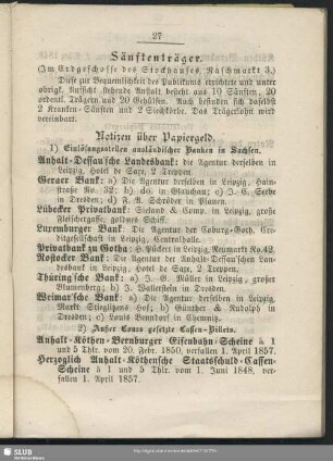 Notizen über Papiergeld