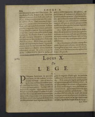 Locus X. De lege.