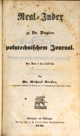 Polytechnisches Journal. [78,a]. 1843