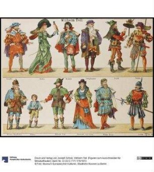 Wilhelm Tell. [Figuren zum Ausschneiden für Miniaturtheater]