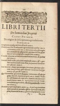 Libri Tertii De hominibus propriis