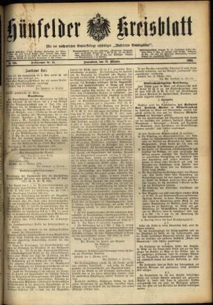 Ausgabe vom Samstag, den 16. Oktober 1915.