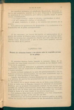 Capítulo XIII. - Historia del ultimátum francés y sus efectos sobre la respetable persona de un gallego.