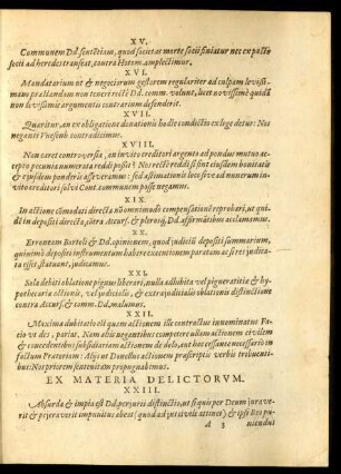 Ex Materia Delictorum.