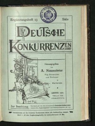 Ergänzungsheft 13. Säle (1904, 13)