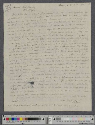 Brief an Joseph Mendelssohn