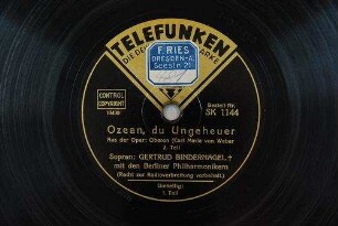 Ozean, du Ungeheuer : aus der Oper: Oberon; 2. Teil / (Carl Maria von Weber)