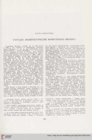 31: Fantazje architektoniczne Konstantego Brandla