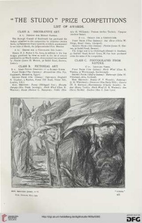 "The Studio" prize competitions