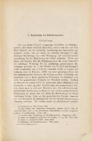 Grundzüge der Reliefperspective nebst Anwendung zur Herstellung reliefperspectivischer Modelle : als Ergänzung zum Perspectiv-Unterricht an Kunstakademien, Kunstgewerbeschulen und technischen Lehranstalten