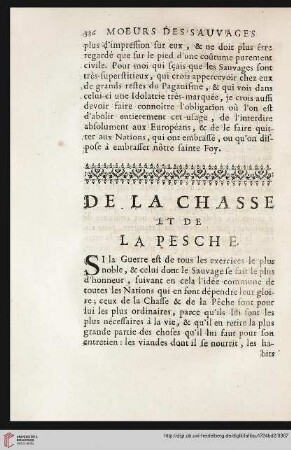 De la chasse et de la pesche