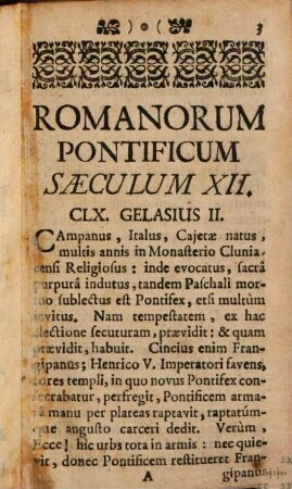 Notitia Ecclesiastica. 3, Continens Romanos Pontifices A Saeculo XII. Usque Ad Saeculum XVIII.
