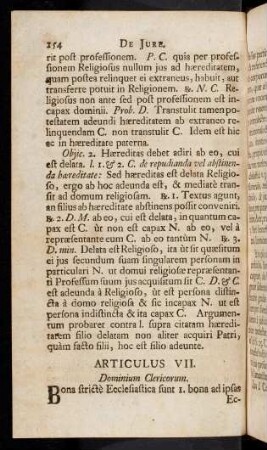 154-164, Articulus VII