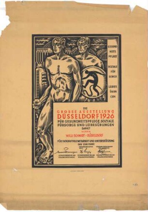 Die große Ausstellung Düsseldorf 1926, Dankurkunde
