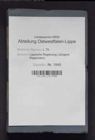 Steueruntererheber und Exekutor der Steuerkasse Lemgo, Band 1