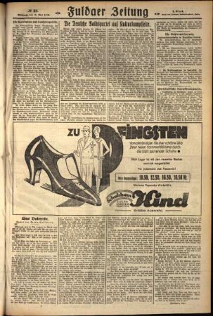 Zweite Ausgabe vom Mittwoch, den 16. Mai 1928.
