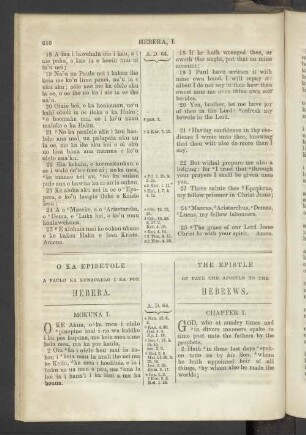 O Ka Episetole A Paulo Ka Lunaolelo I Ka Poe Hebera. - The Epistle Of Paul The Apostle To The Hebrews