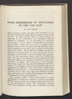 Some impressions of education in the far east