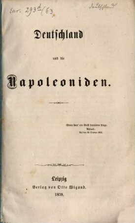 Deutschland und die Napoleoniden