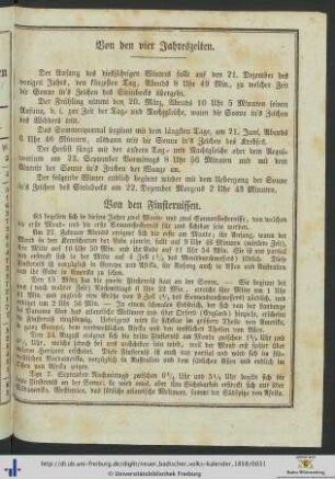 Von den vier Jahreszeiten.