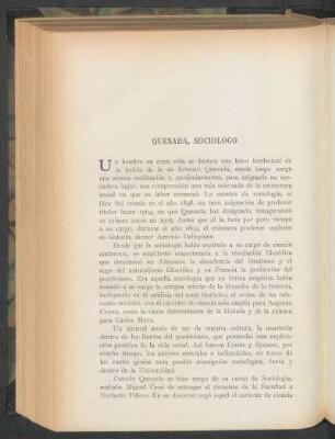 Quesada, sociólogo