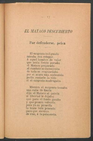 El mataco descubierto : Por defenderse, pelea