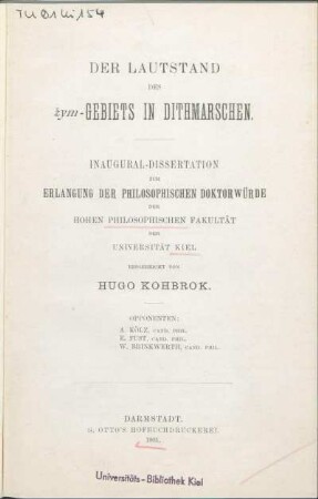 Der Lautstand des žym-Gebiets in Dithmarschen