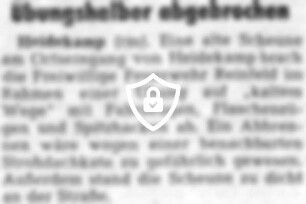 Übungshalber abgebrochen