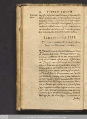 Schediasma IIII.