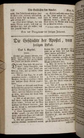 Die Geschichte der Apostel, vom heiligen Lukas.