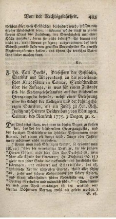 Sendschreiben über die Anfrage, in was für einem Zustande sich die Rechtsgelehrsamkeit auf der blühenden Georg Augusta befinde?