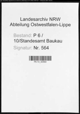 Sterberegister Standesamt Herne-Baukau (II)