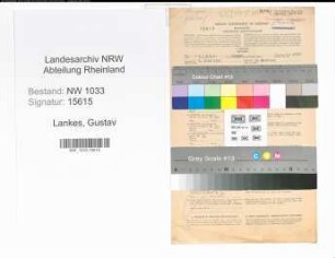 Entnazifizierung Gustav Lankes , geb. 02.03.1910 (Polizeibeamter)