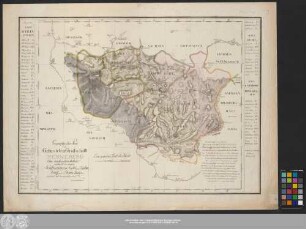 Geographischer Plan der Gefürsteten Graffschafft Henneberg Chur Saechsischen Antheils enthaelt die Aemter Schleusingen Suhl und Kühndorff mit Bennshausen