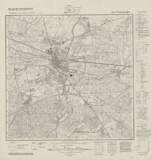 3650 Fürstenwalde, Topographische Karte 1:25000 (4cm - Karte)