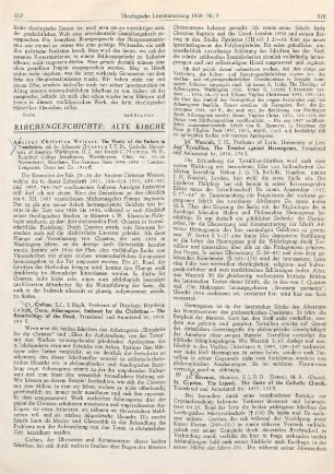 517-520 [Rezension] Athenagoras Atheniensis, Embassy for the Christians