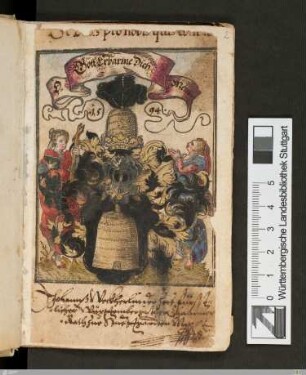 Johannes Weckherlin (1547-1610), Eintrag und Wappen